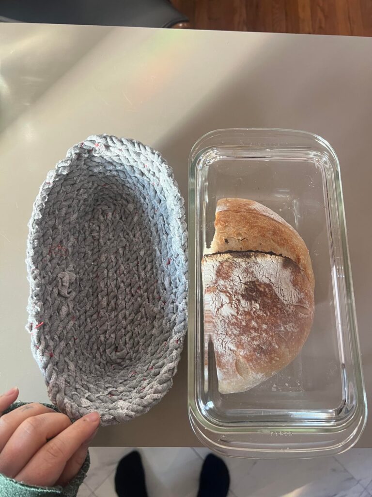 I made a banneton basket from old sweatpants I made a banneton basket from old sweatpants