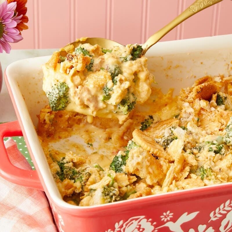 southern church broccoli cheese casserole