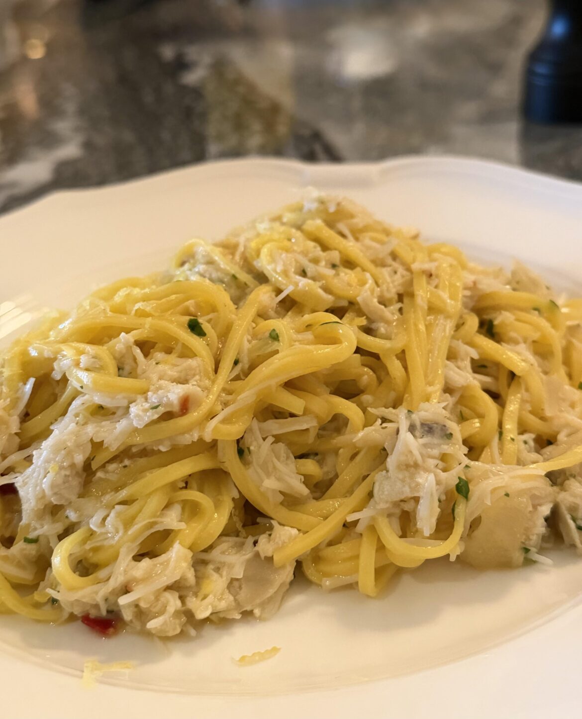 Simple yet tasty crab pasta