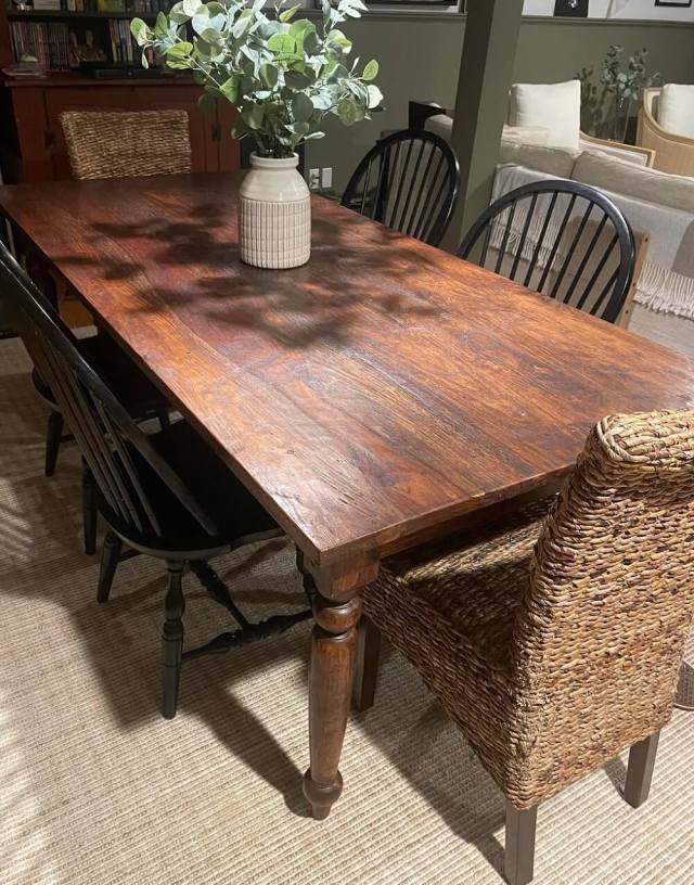 One very happy Reddit user made a post celebrating their new Crate and Barrel dining room table, which they got for free.