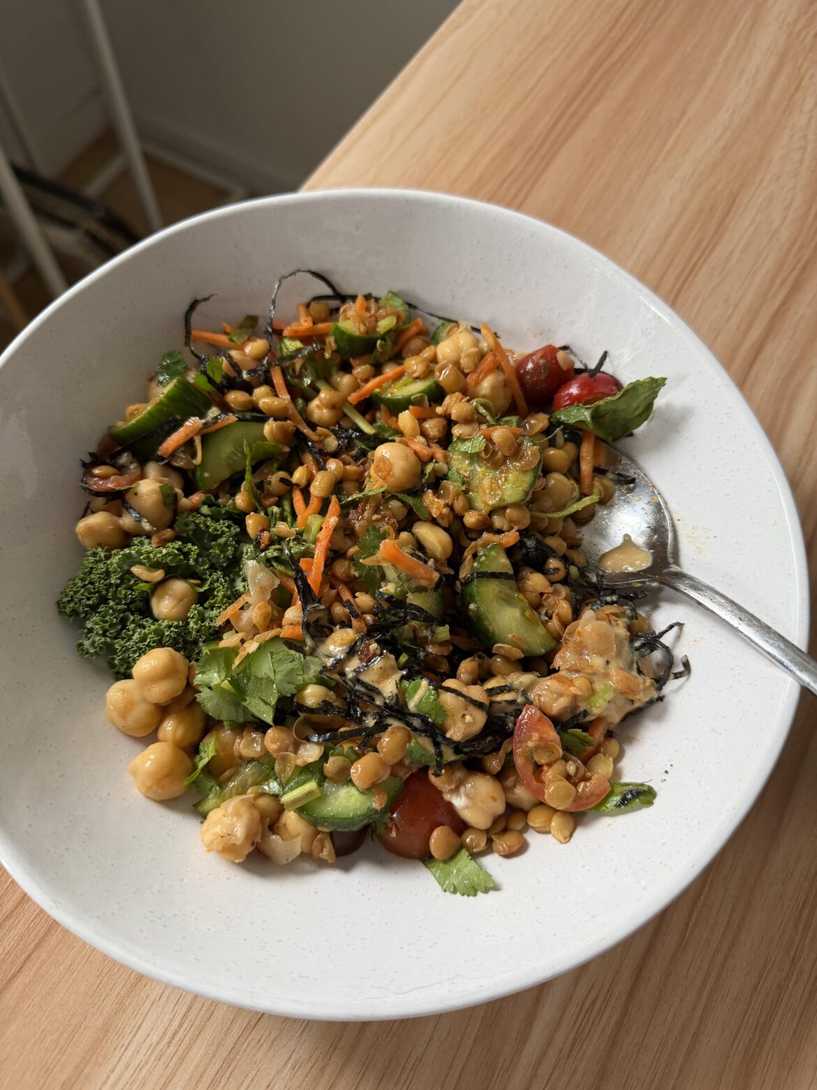Szechuan Chickpea Lentil Salad