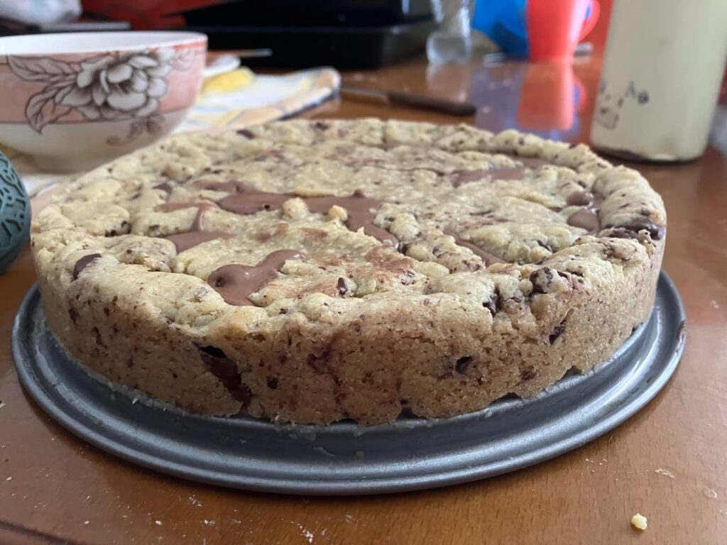 Homemade hazelnut cookie pie