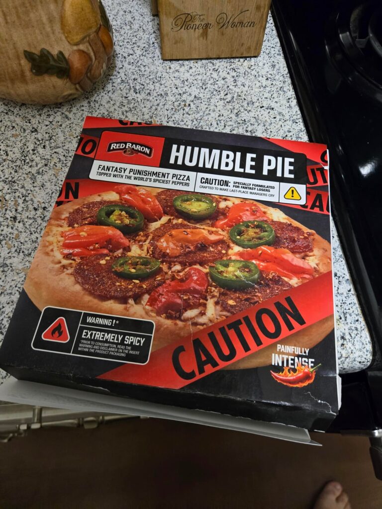 Got my humble pie in today