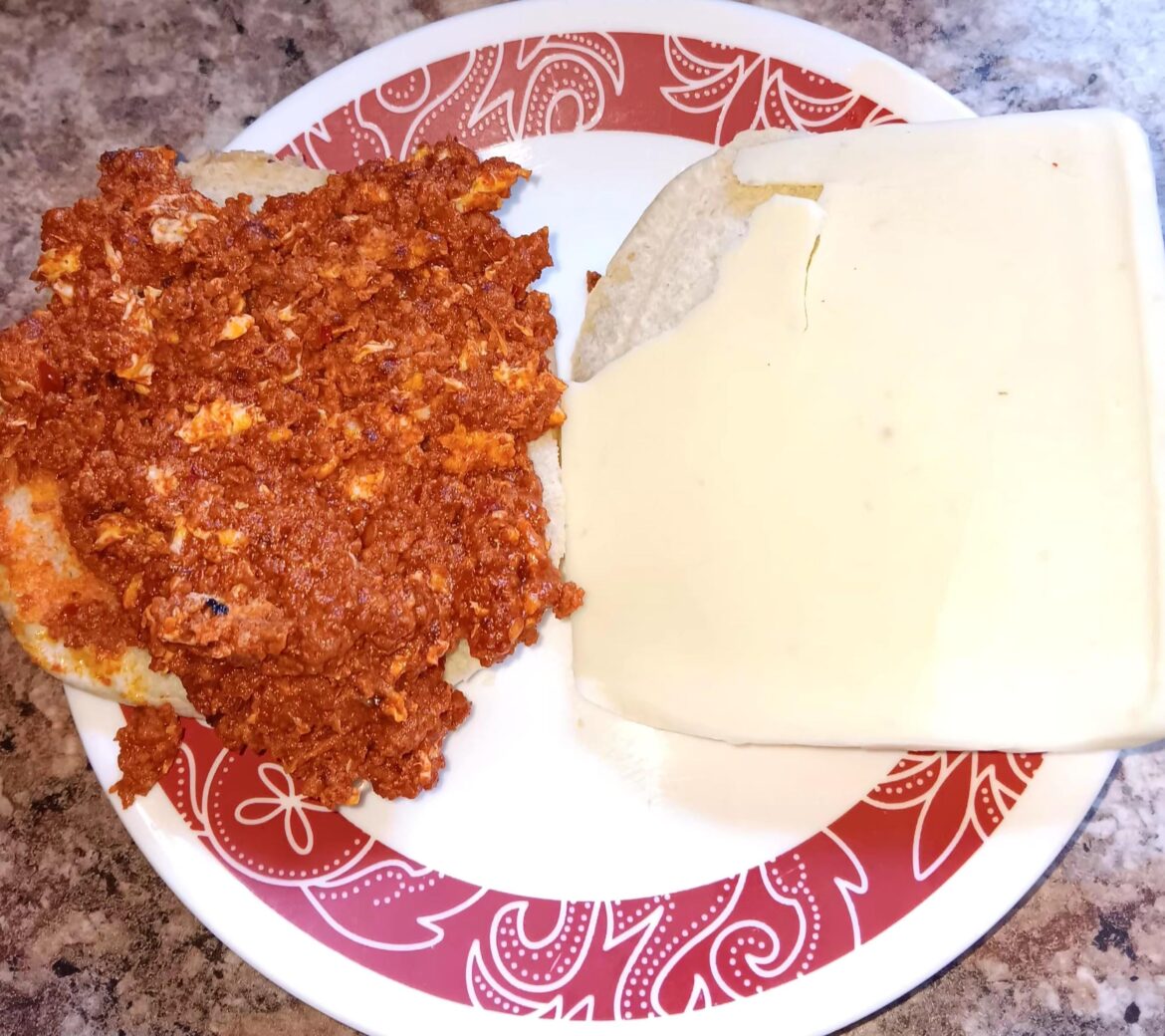 Chorizo burger with horseradish chedder.