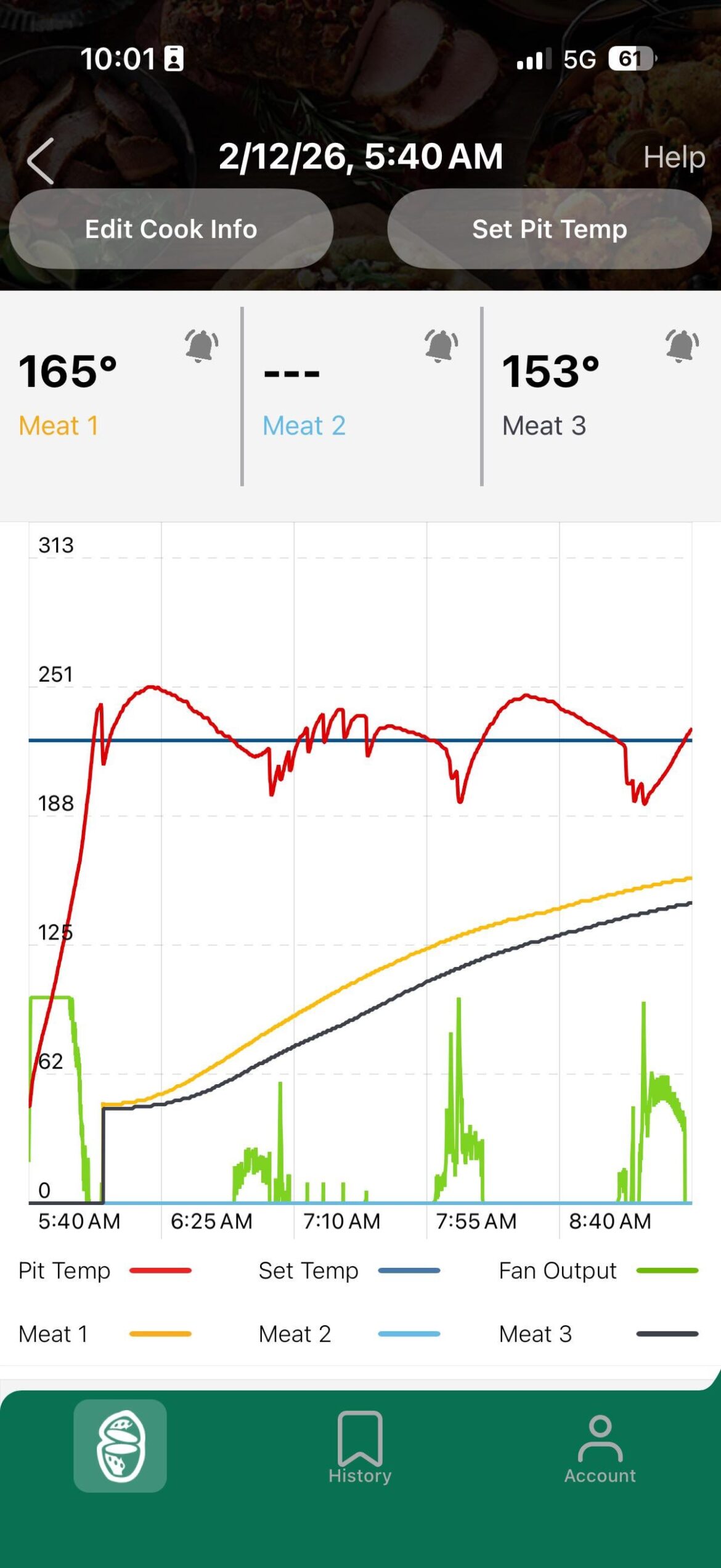Why am I getting rubber banding on the Egg Genius pit temp?