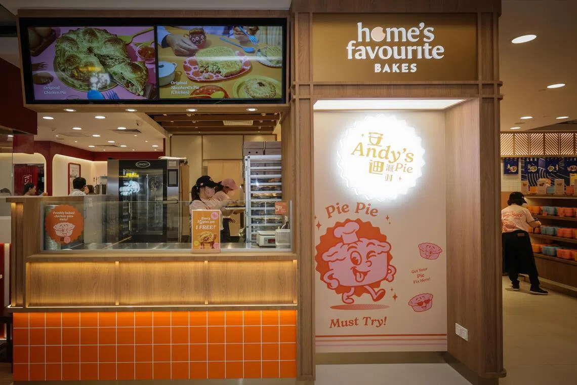 The physical store of Andy’s Pie at Basement at Tangs at Tang Plaza.