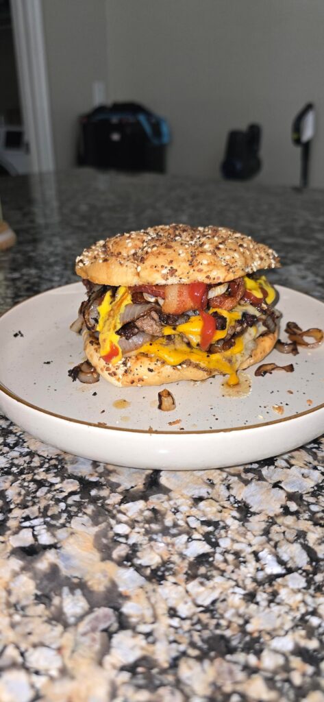 Dbl onion cheeseburger