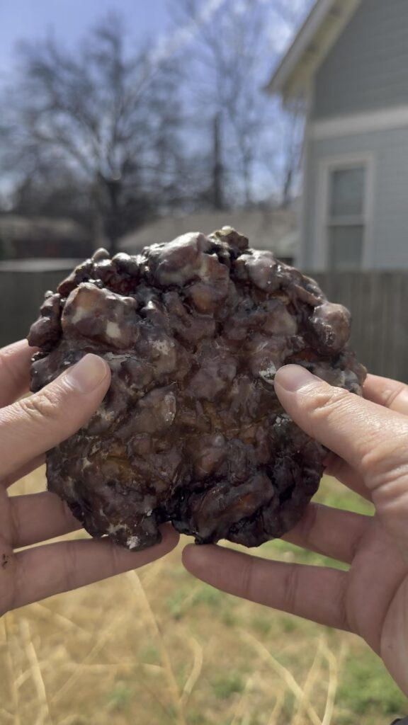 [i ate] a warm apple fritter on a cold Tennessee morning