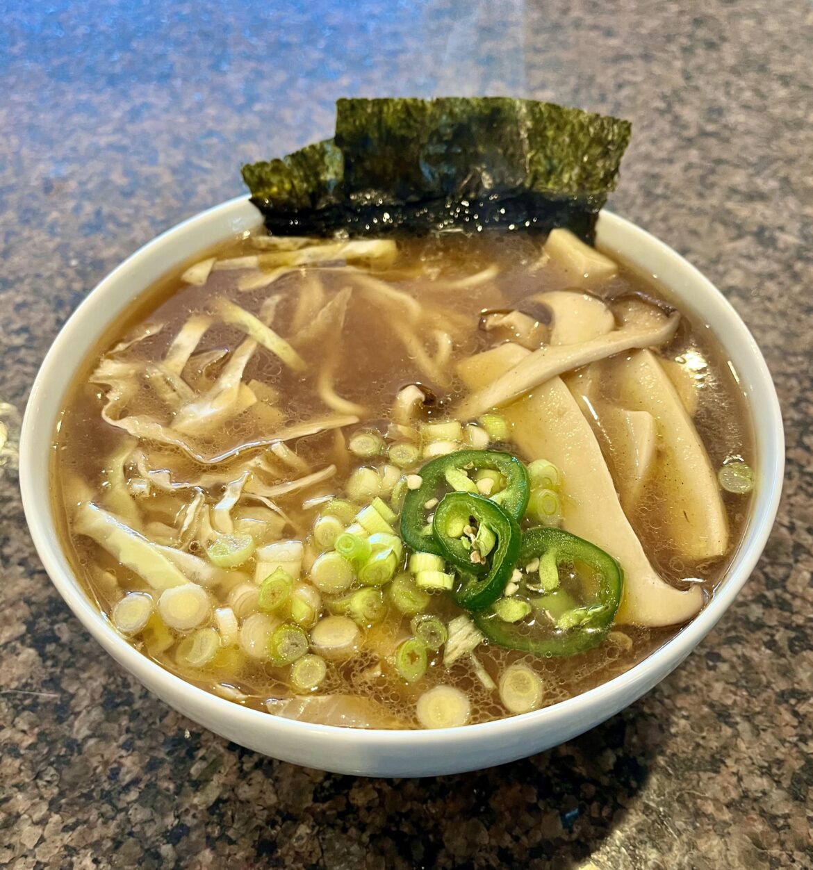 Miso Ramen with Sautéed King Mushrooms