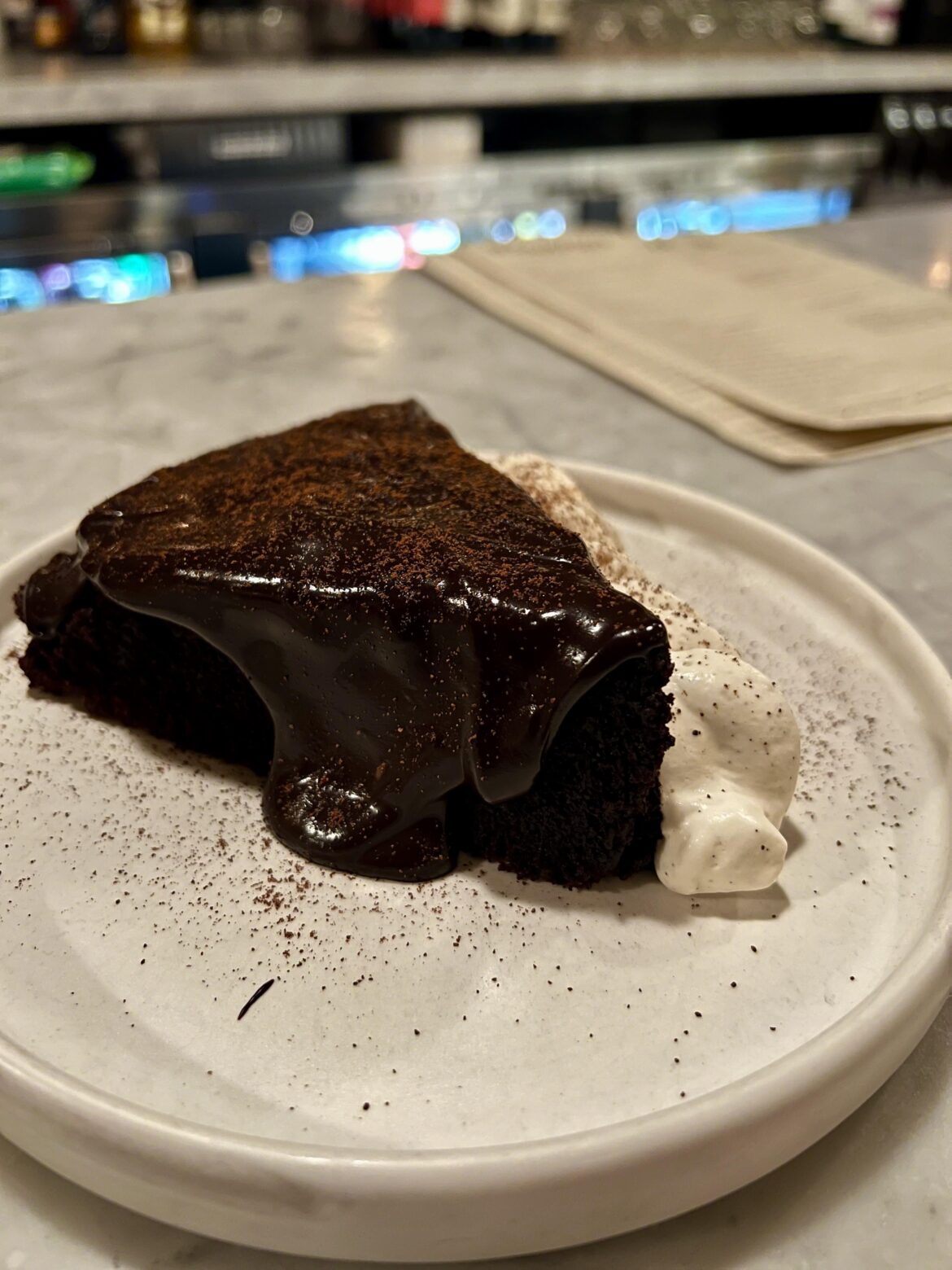 I thought this Olive Oil Chocolate Cake from Segnatore in Humboldt was really really Good.