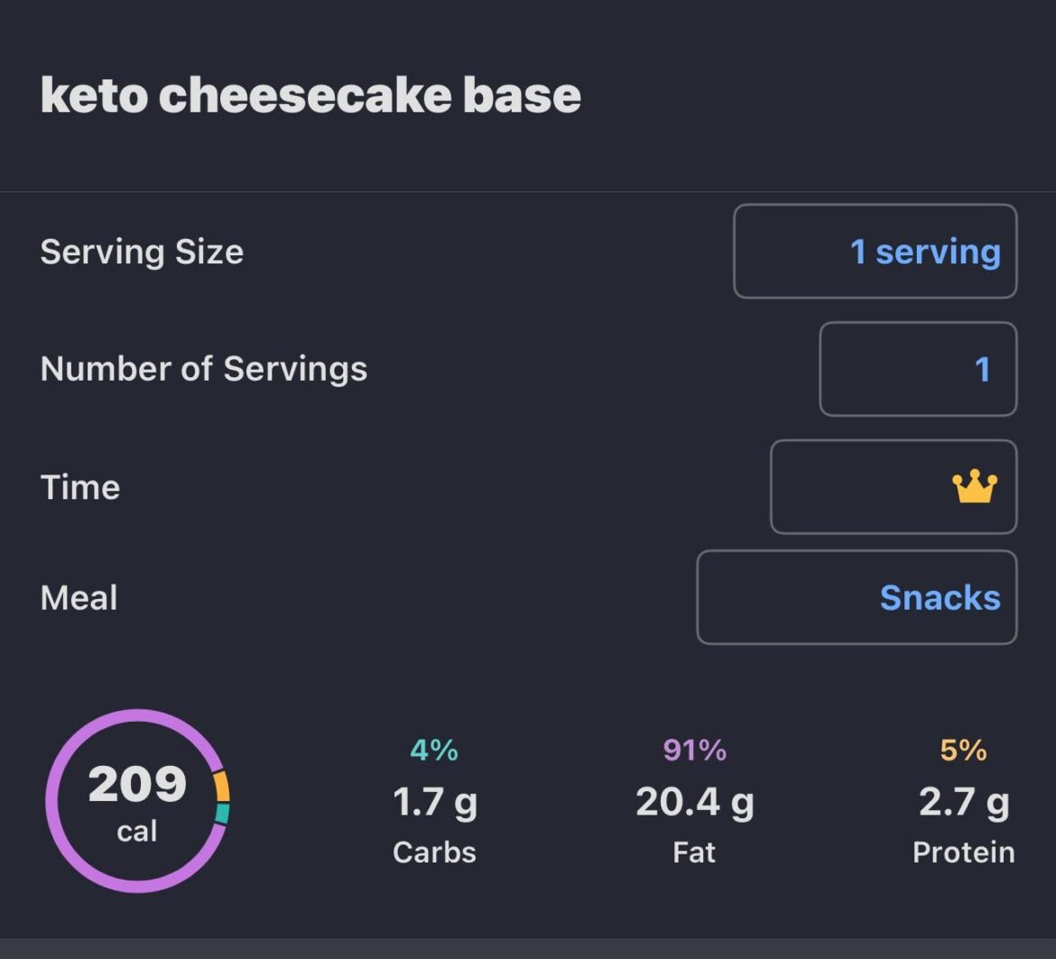 Keto base cheesecake recipe