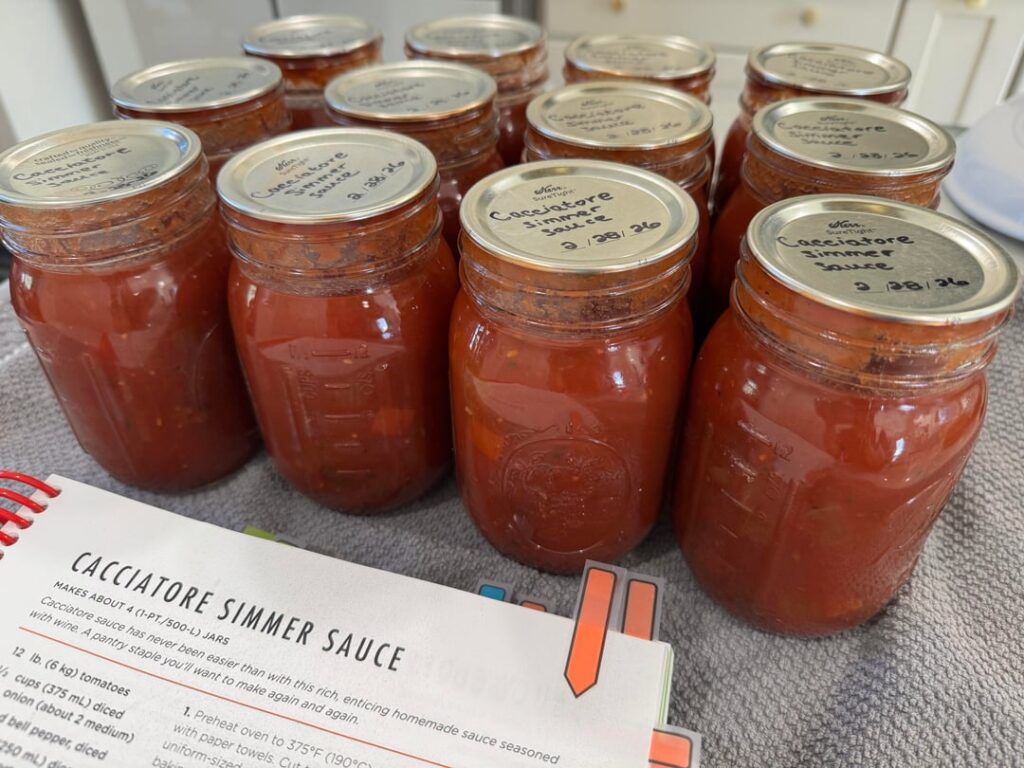 Cacciatore Simmer Sauce turned out beautifully