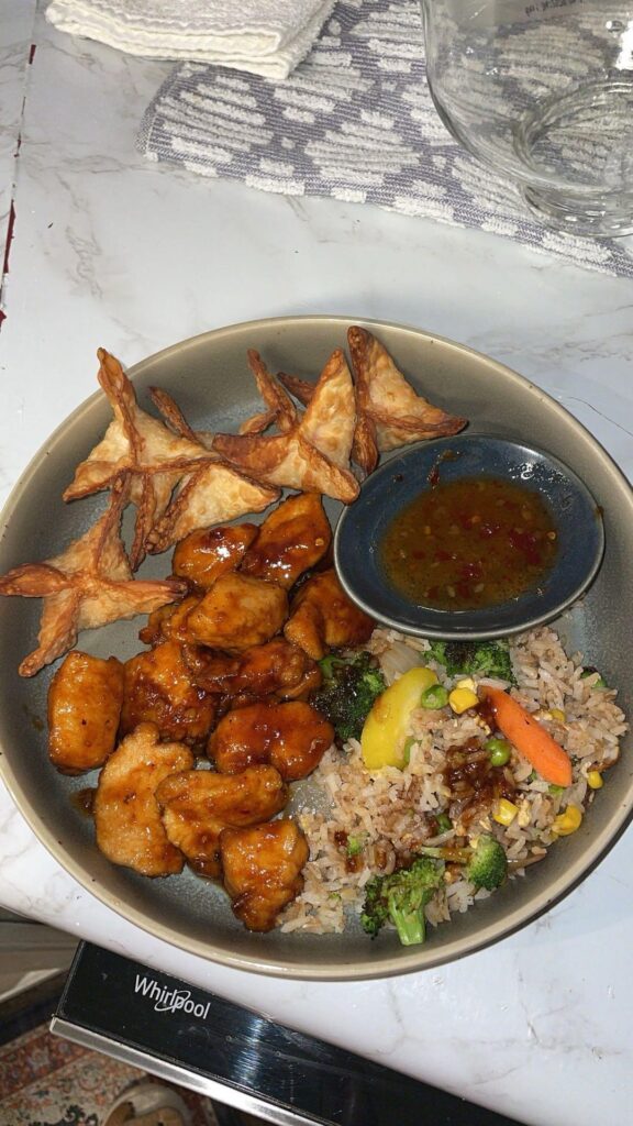 We got Panda Express at the house