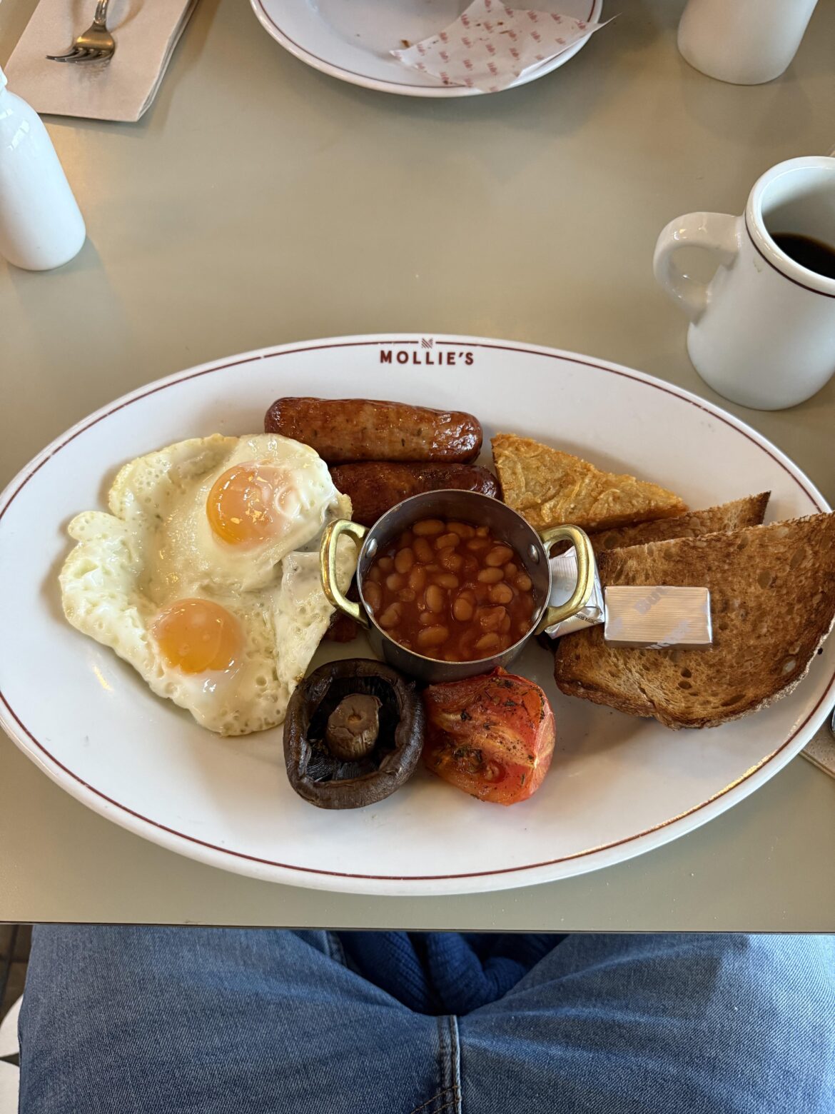 Mollies diner, cribbs causeway, Bristol - £13.50 without coffee
