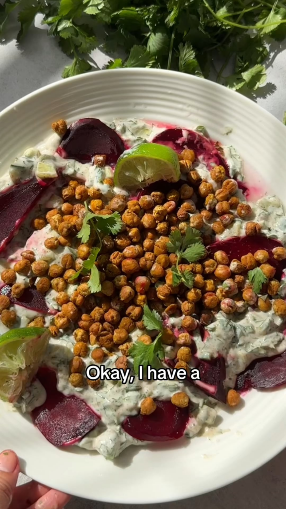 Creamy Chickpea and Beets Salad