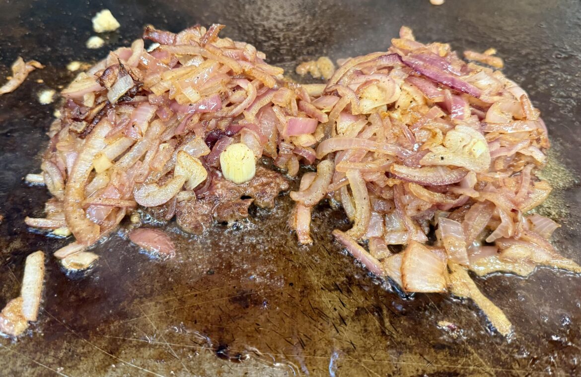 Customer stated: “As much grilled red onion as you can get away with”