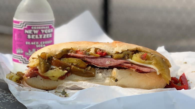 An Italian sub from Ferrara's Imported Foods in Cleveland