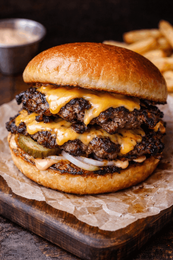 Homemade Smash Cheeseburger with Crispy Edges and Melty Cheese 🍔🔥