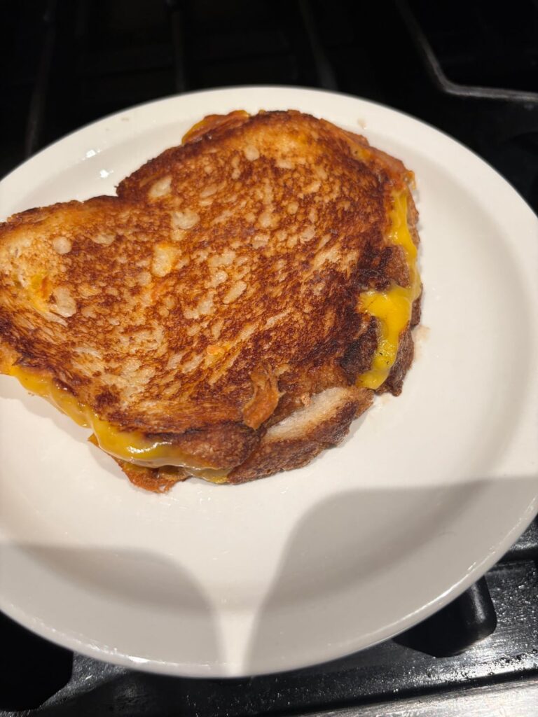 Plain grilled cheese