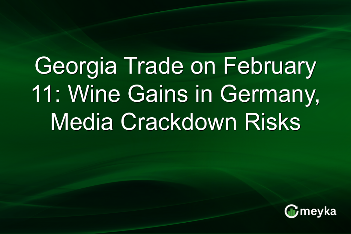 Georgia Trade on February 11: Wine Gains in Germany, Media Crackdown Risks