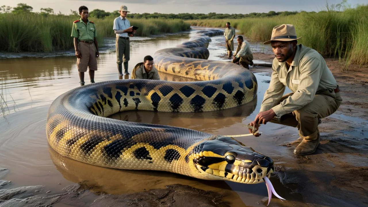 Field team stunned when massive African python discovery breaks all size records they expected