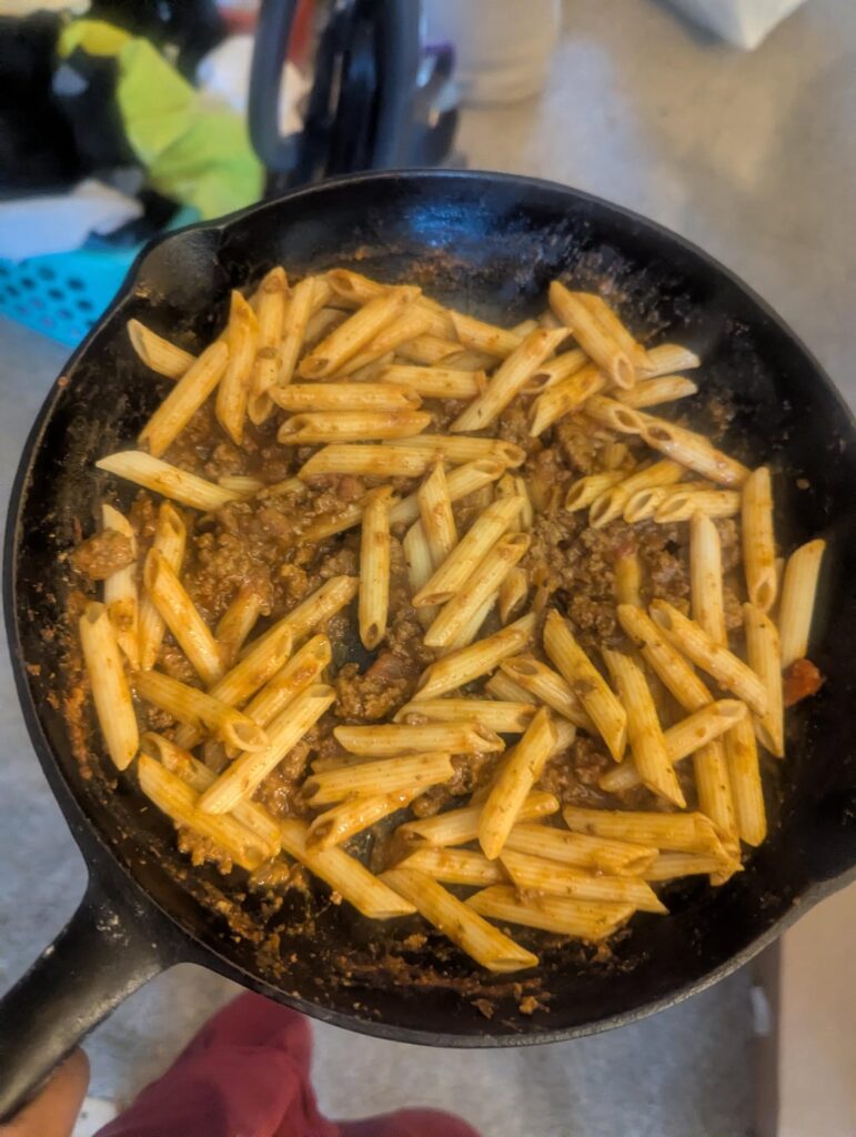 Beefaroni (with penne)