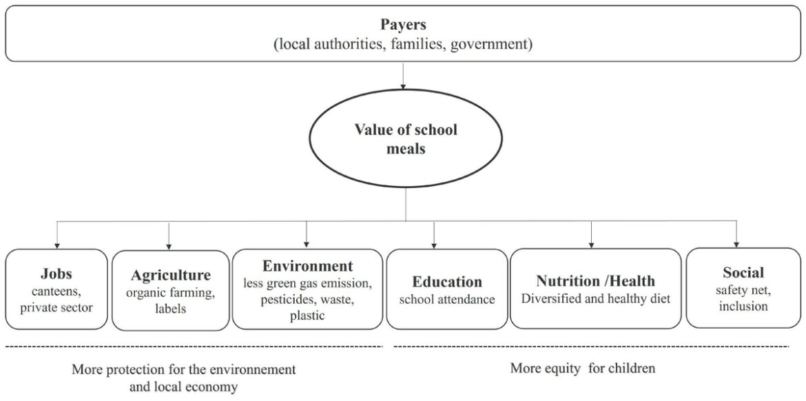 Beyond their nutritional value, school meal programs support agricultural and food transition toward sustainability by creating multi-sectoral values in France