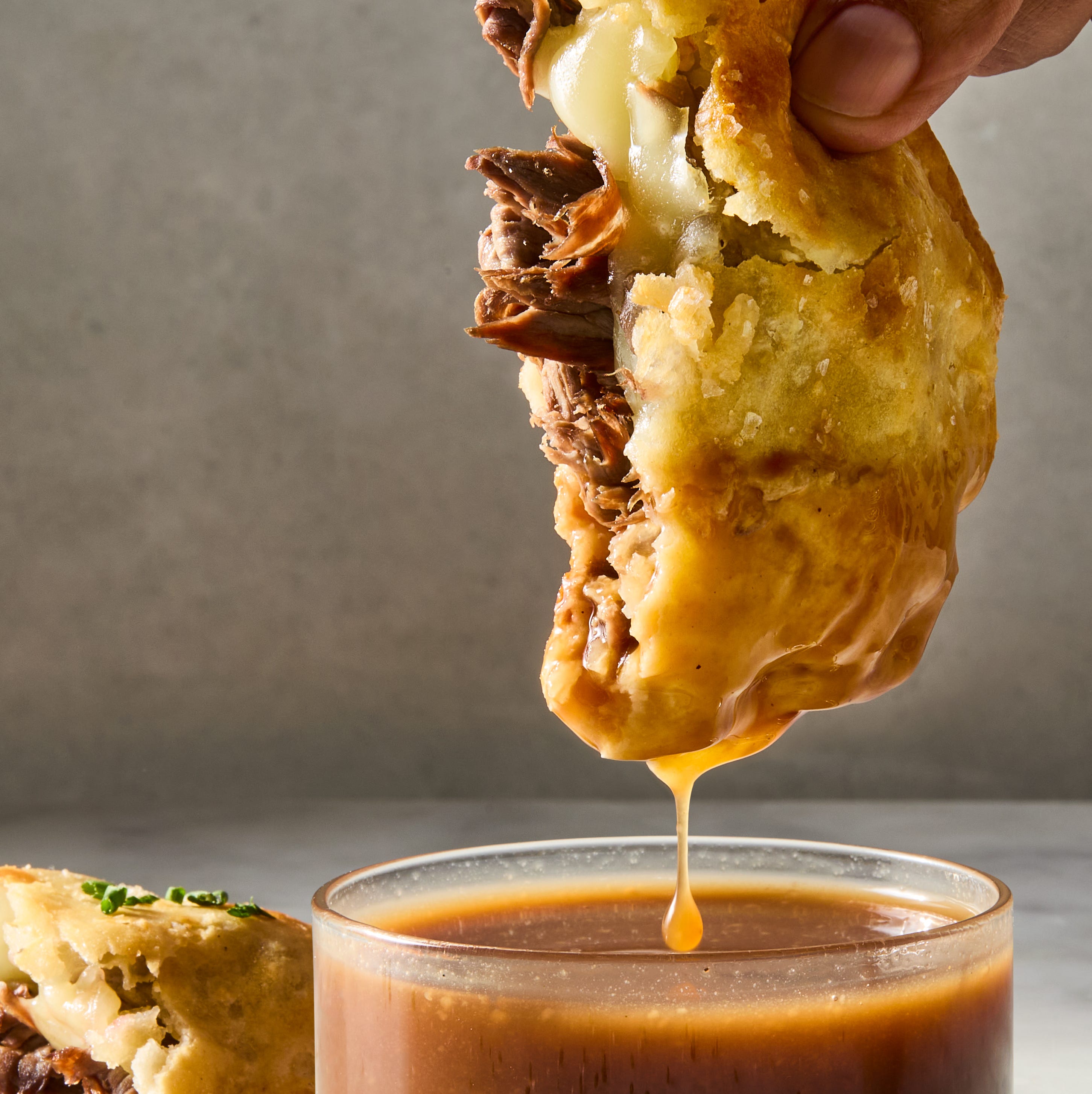 biscuits stuffed with roast beef and cheese