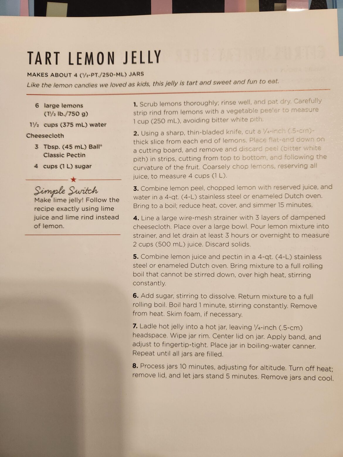 Troubleshooting Ball Tart Lemon Jelly recipe