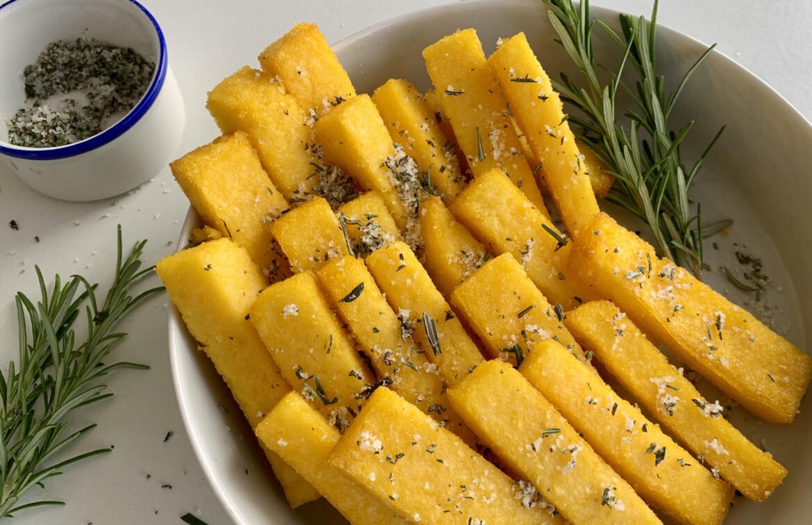 Crispy Polenta Chips with Herb Salt