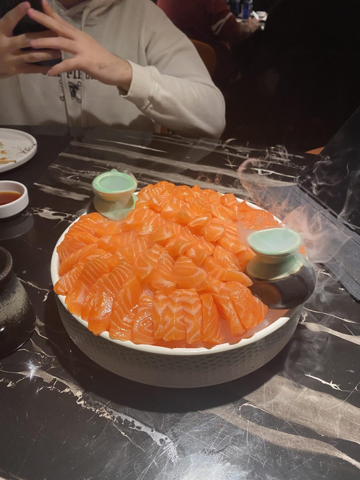 Throwback to a salmon sashimi “mountain” we ordered in a buffet 🙂‍↕️