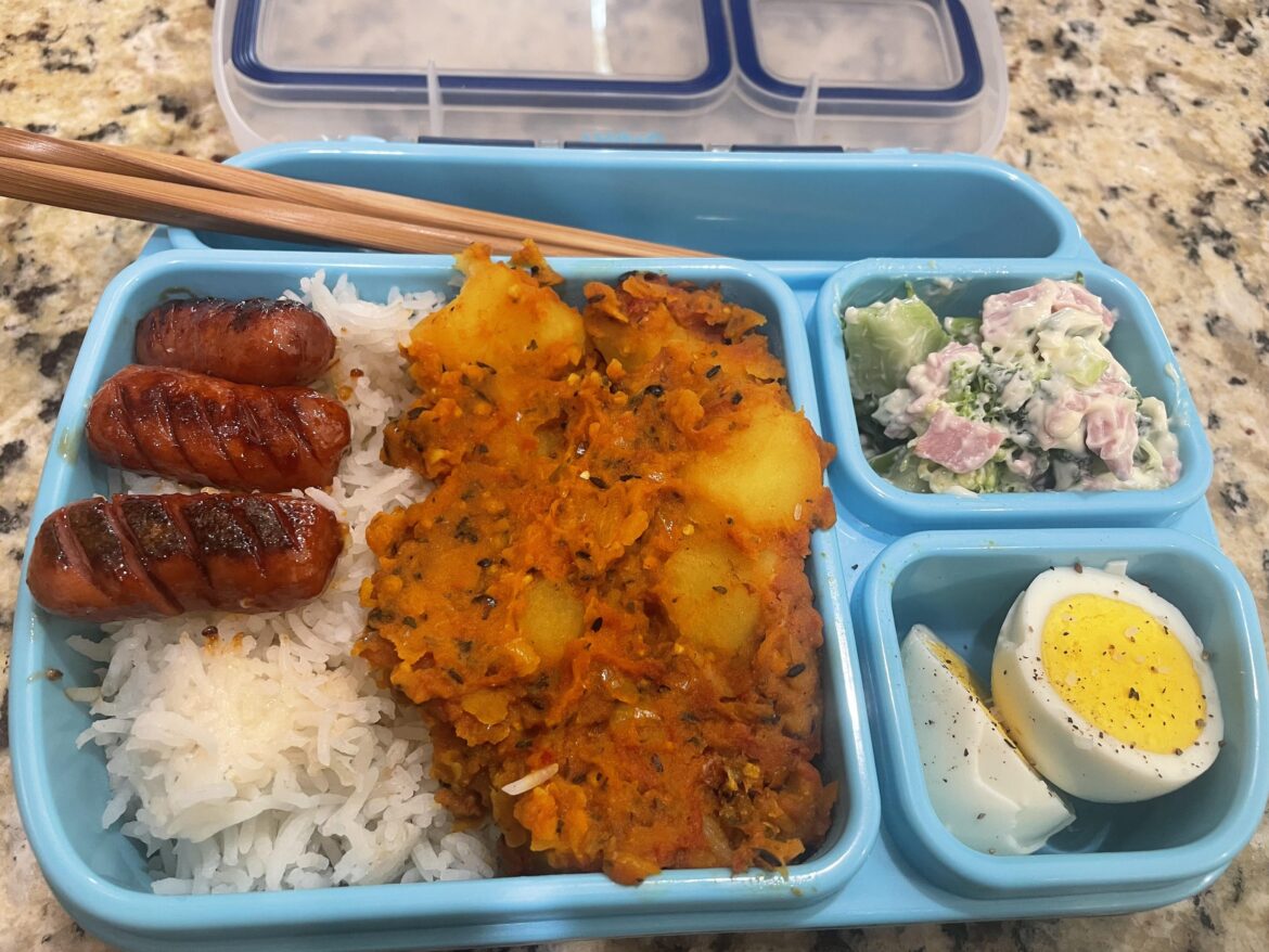 Leftover Aloo Dum Bento