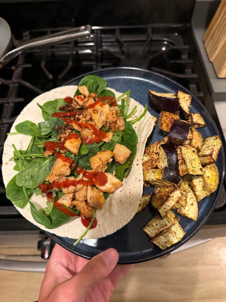 Lunch today 262 Calories - Macros on Slide 2