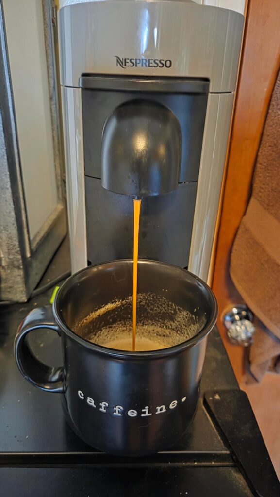 The coffee is always outstanding. The cup makes it taste better.