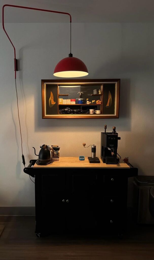 First espresso machine