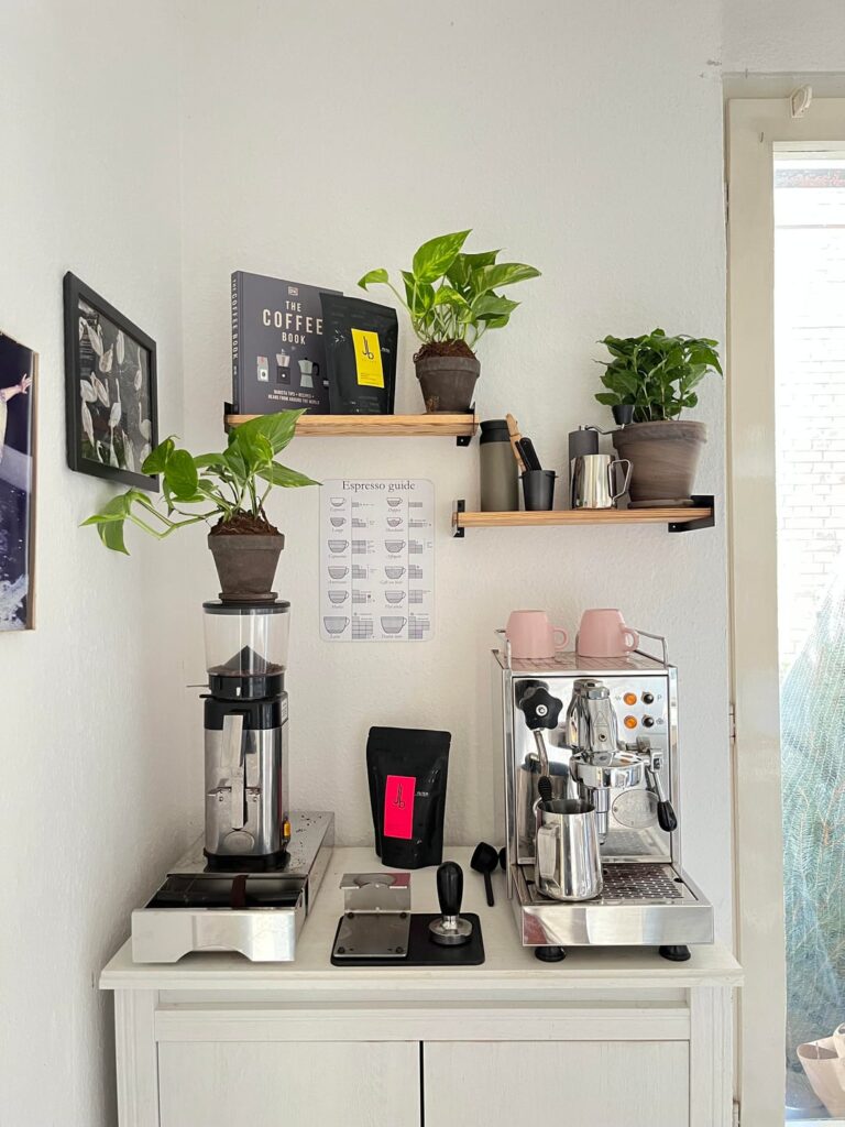 Coffee Station before and after.