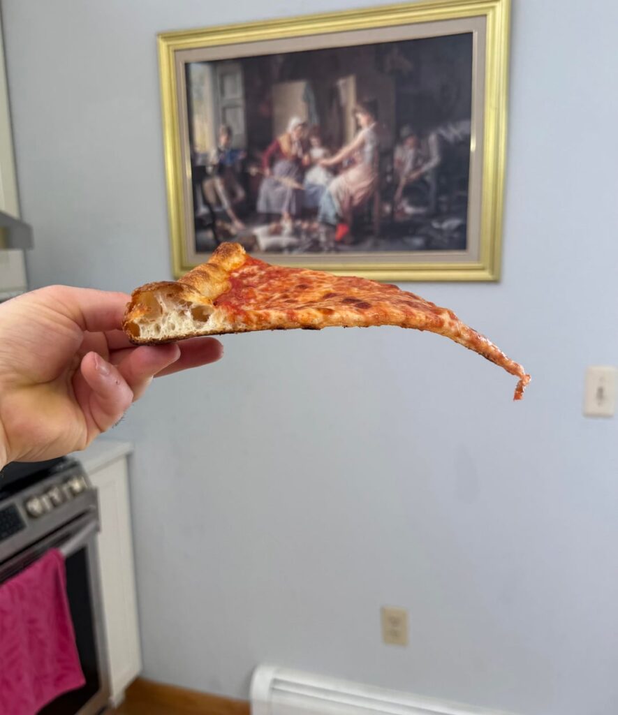 Super Bowl pie on a baking steel