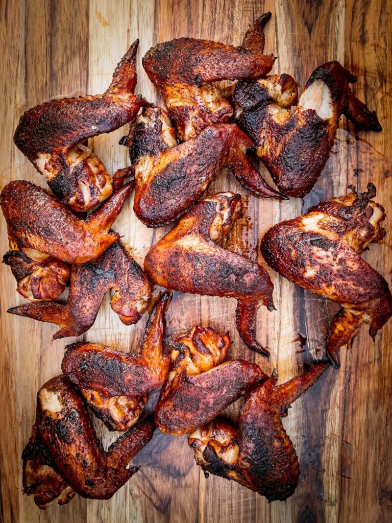 Smoked Chicken Wings and Legs