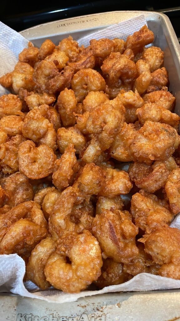 Homemade shrimp tacos with pico and chipotle sauce made from scratch.