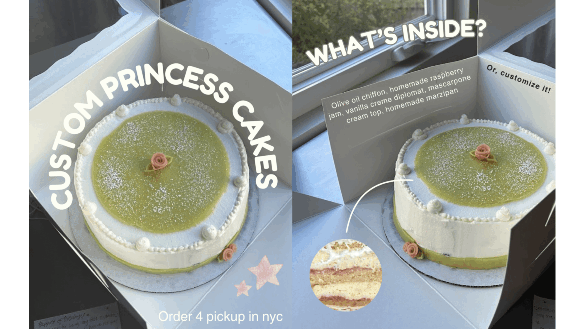 Homemade Princess Cakes in NYC (LES Pickup) – Custom Colors, Marzipan, Serves 12–16 🎂 Homemade Princess Cakes in NYC (LES Pickup) – Custom Colors, Marzipan, Serves 12–16 🎂