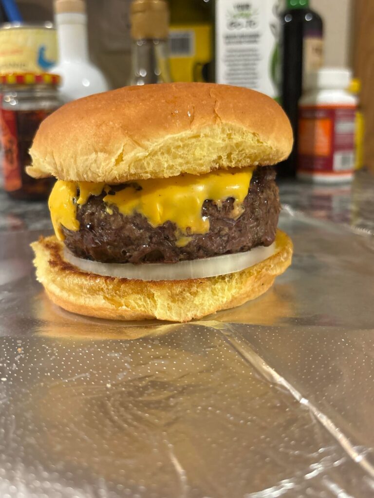 Steakhouse burger. Ate it too quick and then worried if it was too undercooked after 🤣