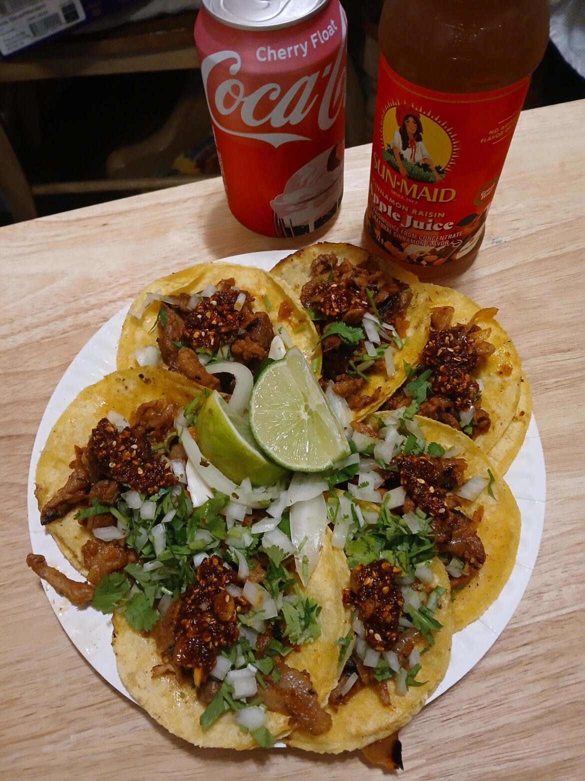 [I ate] 7 tacos @ $1 each at my local street taco spot