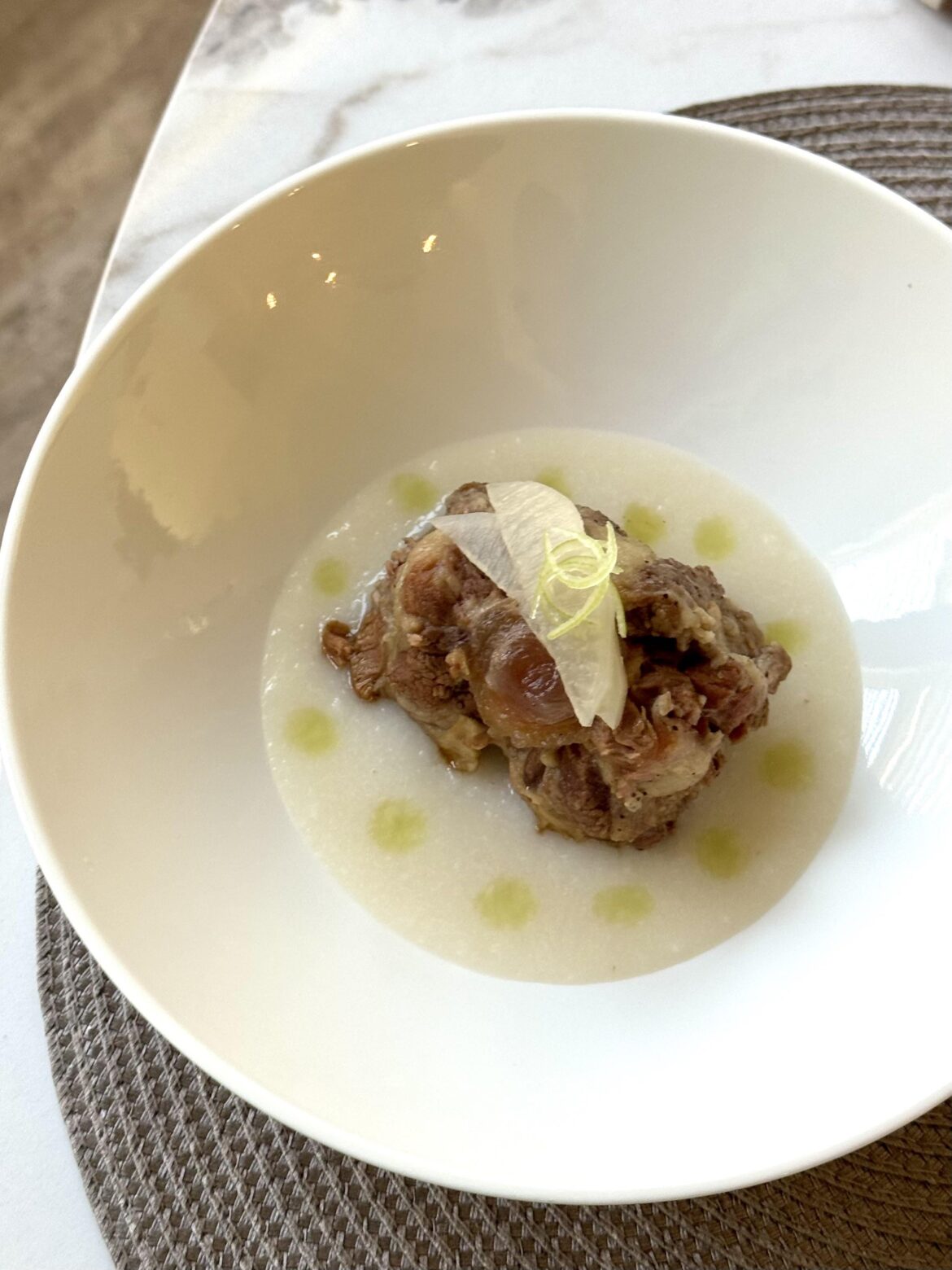 Ox tail, juk, radish, scallion — “Kkori Gom Tang” Ox tail, juk, radish, scallion — “Kkori Gom Tang”