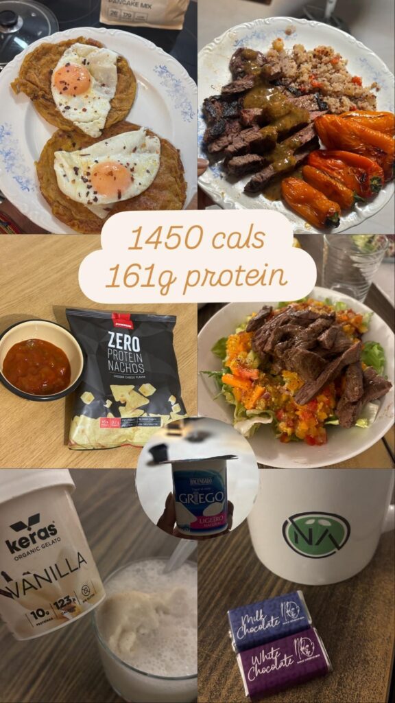 Full day: 1450 cal / 161g protein