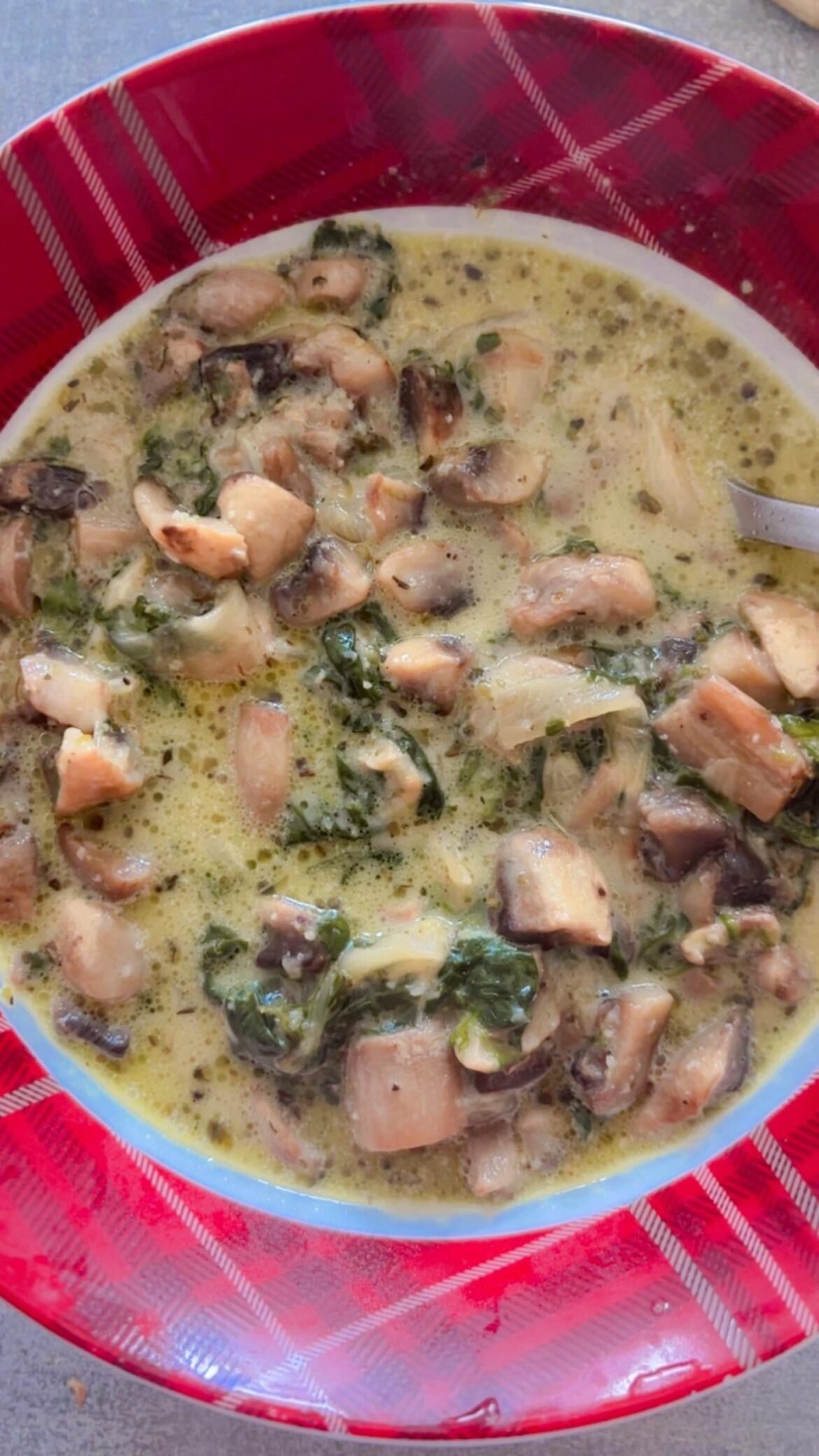 Keto Mushroom Spinach Stew