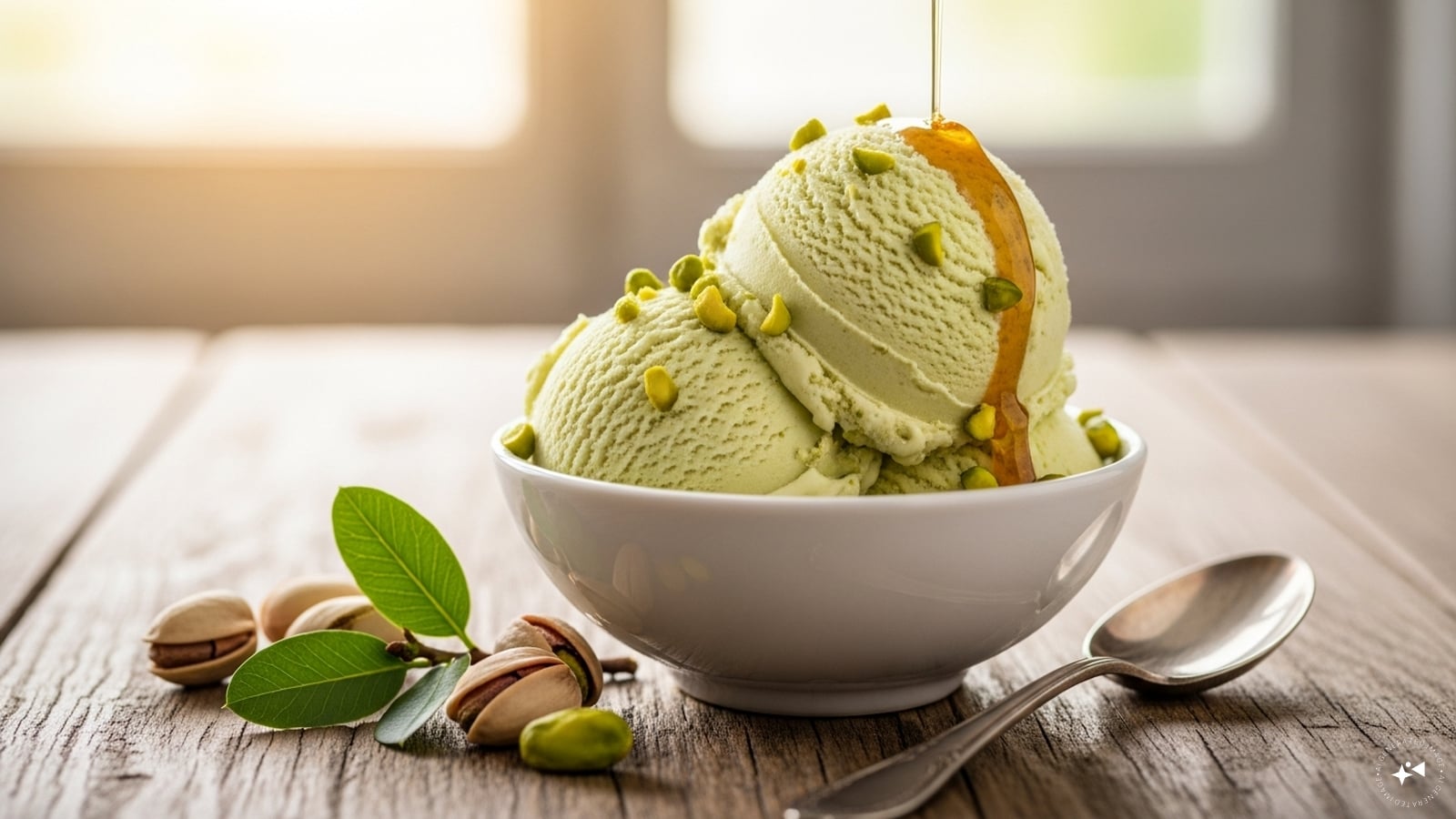 Glace de Pistache — Smooth and nutty pistachio ice cream.