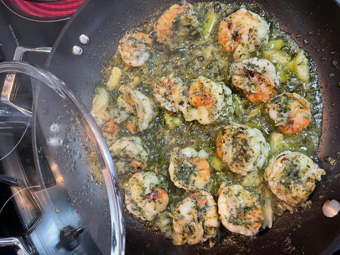 Garlic Butter Shrimp with Fresh Herbs & Lemon Zest [OC]