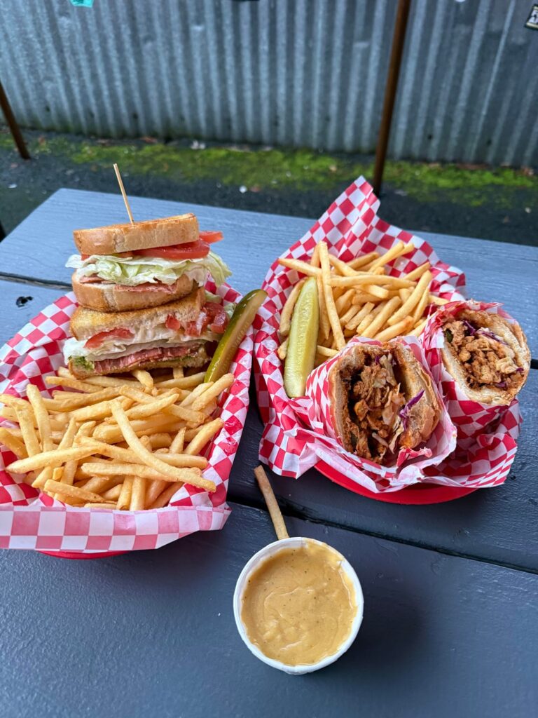Dive Bar BLAT and bbq soy curl wrap