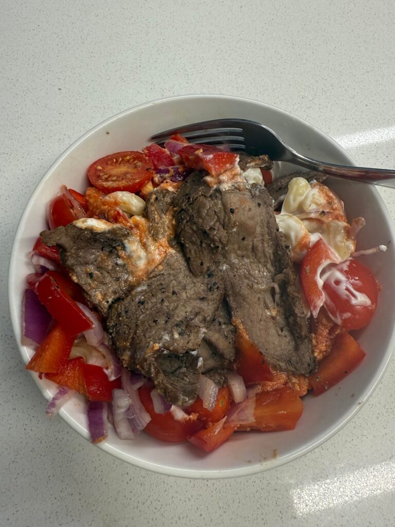 Loaded bowl protein pasta