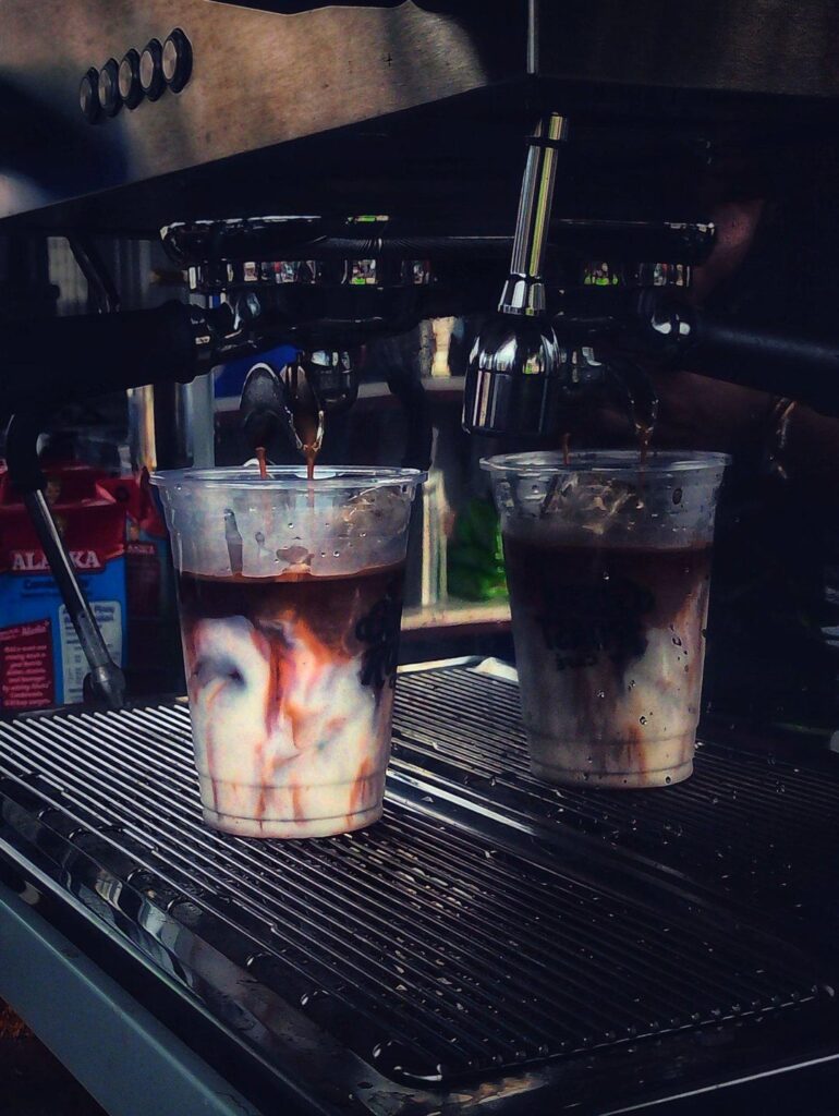 Trying out the coffee and pumpkin spice at Guimaroast